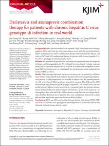 Daclatasvir and asunaprevir combination therapy for patients with chronic hepatitis C virus genotype 1b infection in real world