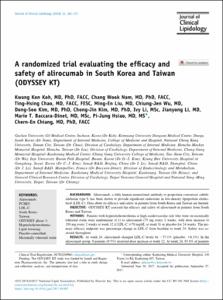 A randomized trial evaluating the efficacy and safety of alirocumab in South Korea and Taiwan (ODYSSEY KT)
