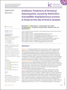 Antibiotic Treatment of Vertebral Osteomyelitis Caused by Methicillin-Susceptible Staphylococcus aureus: A Focus on the Use of Oral β-Lactams