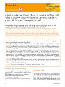 Impact of Adjuvant Therapy Type on Survival in Stage II/III Rectal Cancer Without Preoperative Chemoradiation: A Korean Multicenter Retrospective Study
