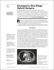 Emergency One-Stage Hybrid Surgery for Ruptured Aneurysm of the Distal Aortic Arch