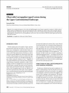 Observable Laryngopharyngeal Lesions during the Upper Gastrointestinal Endoscopy