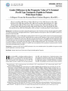Gender Difference in the Prognostic Value of N-Terminal Pro-B Type Natriuretic Peptide in Patients With Heart Failure　- A Report From the Korean Heart Failure Registry (KorHF).
