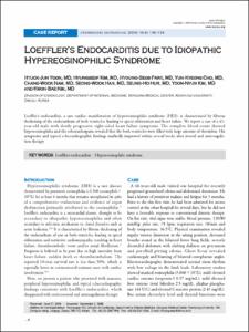 Loeffler’s Endocarditis due to Idiopathic Hypereosinophilic Syndrome