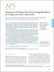 Treatment of Diabetic Foot Ulcer Using Matriderm In Comparison with a Skin Graft
