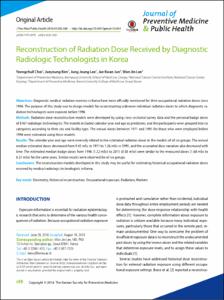 Reconstruction of radiation dose received by diagnostic radiologic technologists in Korea