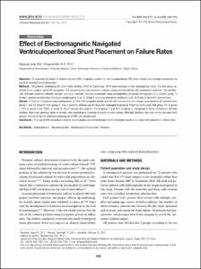 Effect of Electromagnetic Navigated Ventriculoperitoneal Shunt Placement on Failure Rates