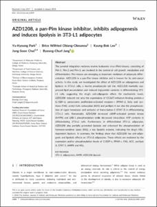 AZD1208, a pan-Pim kinase inhibitor, inhibits adipogenesis and induces lipolysis in 3T3-L1 adipocytes