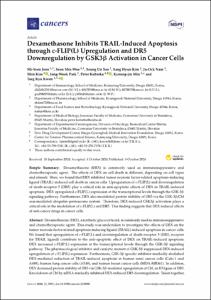 Dexamethasone Inhibits TRAIL-Induced Apoptosis through c-FLIP(L) Upregulation and DR5 Downregulation by GSK3β Activation in Cancer Cells