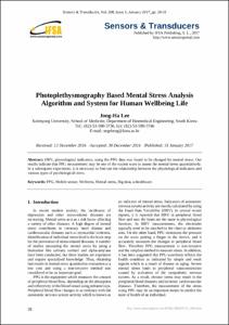 Photoplethysmography Based Mental Stress Analysis Algorithm and System for Human Wellbeing Life