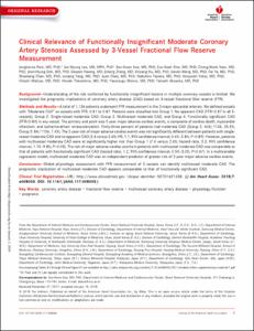 Clinical Relevance of Functionally Insignificant Moderate Coronary Artery Stenosis Assessed by 3-Vessel Fractional Flow Reserve Measurement