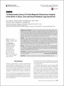 T2 Relaxometry Using 3.0-Tesla Magnetic Resonance Imaging of the Brain in Early- and Late-Onset Restless Legs Syndrome