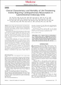 Clinical Characteristics and Mortality of Life-Threatening Events Requiring Cardiopulmonary Resuscitation in Gastrointestinal Endoscopy Units