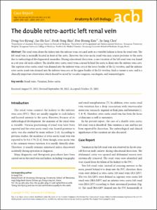 The double retro-aortic renal vein