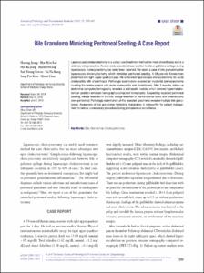 Bile Granuloma Mimicking Peritoneal Seeding: A Case Report