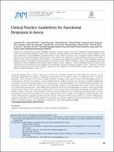 Clinical Practice Guidelines for Functional Dyspepsia in Korea