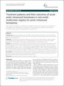 Treatment patterns and their outcomes of acute
aortic intramural hematoma in real world:
multicenter registry for aortic intramural
hematoma
