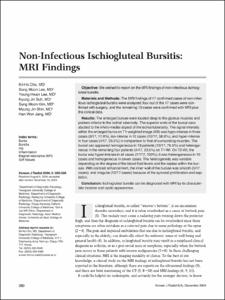 Non-Infectious Ischiogluteal Bursitis: MRI Findings