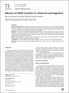 Absence of GNAS mutation in colorectal carcinogenesis