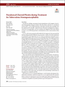 Paradoxical Choroid Plexitis During Treatment for Tuberculous Meningoencephalitis