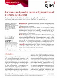 Prevalence and possible causes of hypouricemia at a tertiary care hospital