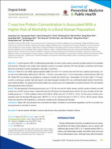 C-reactive protein concentration is associated with a higher risk of mortality in a rural Korean population