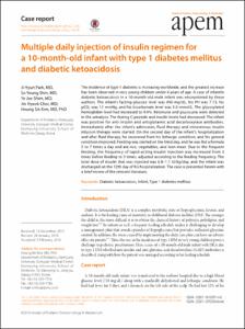 Multiple daily injection of insulin regimen for a 10-month-old infant with type 1 diabetes mellitus and diabetic ketoacidosis