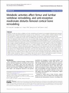 Metabolic activities affect femur and lumbar vertebrae remodeling, and anti-resorptive risedronate disturbs femoral cortical bone remodeling