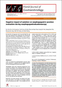 Negative impact of sedation on esophagogastric junction evaluation during esophagogastroduodenoscopy