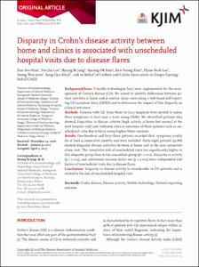 Disparity in Crohn’s disease activity between home and clinics is associated with unscheduled hospital visits due to disease flares