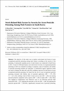 Work-Related Risk Factors by Severity for Acute Pesticide Poisoning Among Male Farmers in South Korea