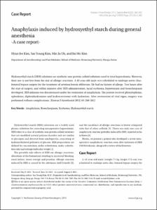 Anaphylaxis induced by hydroxyethyl starch during general anesthesia -A case report-