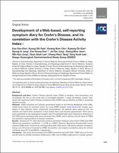 Development of a Web-based, self-reporting symptom diary for Crohn's Disease, and its correlation with the Crohn's Disease Activity Index