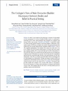 The Urologist’s View of Male Overactive Bladder: Discrepancy between Reality and Belief in Practical Setting