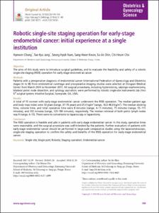 Robotic single-site staging operation for early-stage endometrial cancer: initial experience at a single institution