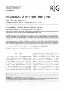 Immunoglobulin G4 비관련 특발성 경화성 장간막염
