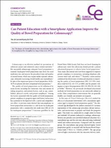 Can Patient Education with a Smartphone Application Improve the Quality of Bowel Preparation for Colonoscopy?