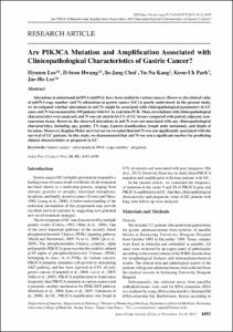 Are PIK3CA Mutation and Amplification Associated with Clinicopathological Characteristics of Gastric Cancer?