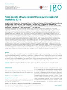 Asian Society of Gynecologic Oncology International Workshop 2014
