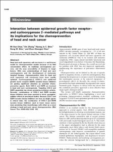 Interaction between epidermal growth factor receptor– and cyclooxygenase 2–mediated pathways and its implications for the chemoprevention of head and neck cancer