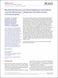 Bloodstream Infections and Clinical Significance of Healthcareassociated Bacteremia: A Multicenter Surveillance Study in Korean Hospitals
