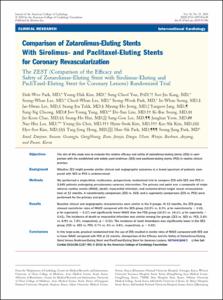 Comparison of Zotarolimus-Eluting Stents With Sirolimus- and Paclitaxel-Eluting Stents for Coronary Revascularization