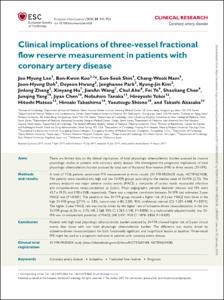 Clinical implications of three-vessel fractional flow reserve measurement in patients with coronary artery disease