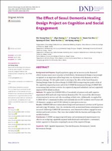The Effect of Seoul Dementia Healing Design Project on Cognition and Social Engagement