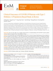 Clinical Outcomes of COVID-19 Patients with Type 2 Diabetes: A Population-Based Study in Korea