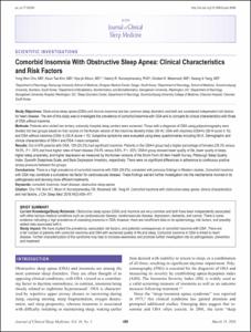 Comorbid Insomnia With Obstructive Sleep Apnea: Clinical Characteristics and Risk Factors