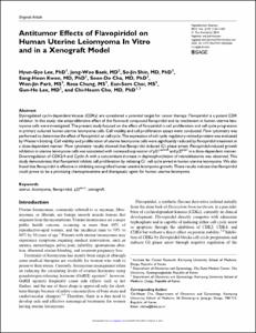 Antitumor Effects of Flavopiridol on Human Uterine Leiomyoma In Vitro and in a Xenograft Model