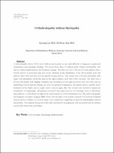 C4 Radiculopathy without Myelopathy