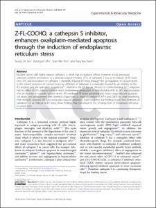 Z-FL-COCHO, a cathepsin S inhibitor, enhances oxaliplatin-mediated apoptosis through the induction of endoplasmic reticulum stress
