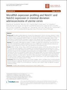MicroRNA expression profiling and Notch1 and Notch2 expression in minimal deviation adenocarcinoma of uterine cervix